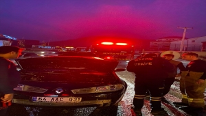 Mardin'de seyir halindeki otomobil yandı