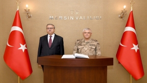 Orgeneral Çetin'den Mersin Valisi Su ve Cumhuriyet Başsavcısı Öztoprak'a ziyaret