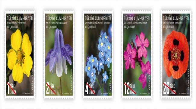 PTT "Kır Çiçekleri" konulu posta pullarını tedavüle sundu