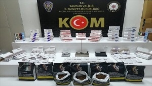 Samsun'da düzenlenen operasyonda 14 bin 600 bandrolsüz makaron ele geçirildi