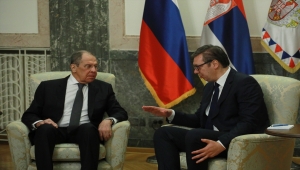 Sırbistan Cumhurbaşkanı Vucic, Rusya Dışişleri Bakanı Lavrov'u kabul etti