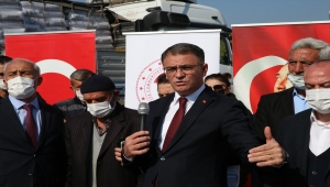 Tokat'ta afetlerden zarar gören çiftçilere tohum ve gübre dağıtıldı