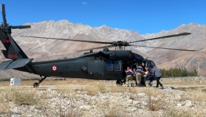 Tunceli'de bozayının yaraladığı kişi askeri helikopterle Elazığ'a sevk edildi