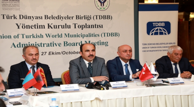 Türk Dünyası Belediyeler Birliği Başkanı Altay, yönetim kurulu toplantısında konuştu:
