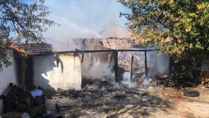 Uşak'ta ağıl yangınında 9 küçükbaş hayvan telef oldu