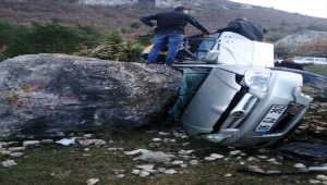Bilecik'te şarampole devrilen otomobildeki 1 kişi öldü