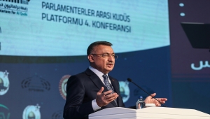 Cumhurbaşkanı Yardımcısı Oktay, Parlamenterler Arası Kudüs Platformu 4. Konferansı gala yemeğinde konuştu:
