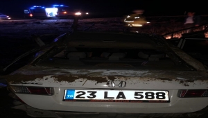 Elazığ'da otomobilin devrilmesi sonucu bir kişi öldü, bir kişi yaralandı