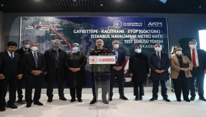 İstanbul Havalimanı-Gayrettepe Metro Hattı'nın ilk etabında test sürüşleri başladı