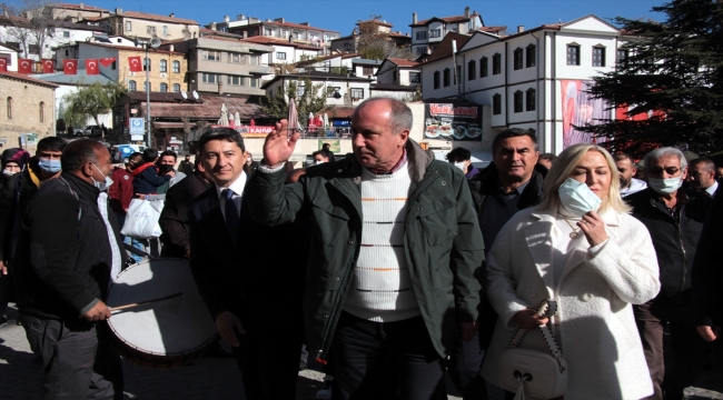 Memleket Partisi Genel Başkanı İnce, Beypazarı'nda esnafı ziyaret etti