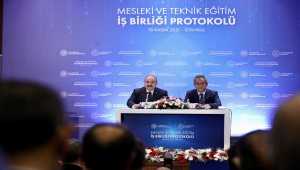 Milli Eğitim Bakanı Özer, "Mesleki ve Teknik Eğitim İş birliği Protokolü İmza Töreni"nde konuştu: