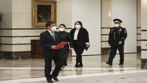 Moğolistan Büyükelçisi Munkhbayar, Cumhurbaşkanı Erdoğan'a güven mektubu sundu