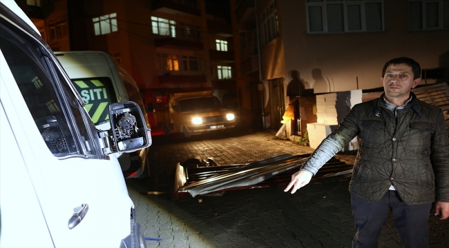 Trabzon'da şiddetli fırtına nedeniyle bir hastane ile bazı evlerin çatısı uçtu