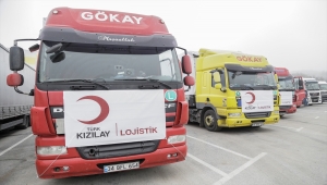Türk Kızılay'ın gönderdiği yardım tırları Bosna Hersek'e ulaştı
