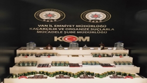 Van'da 131 şişe sahte içki ele geçirildi