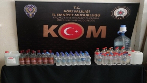 Ağrı'da 46 litre sahte içki ele geçirildi