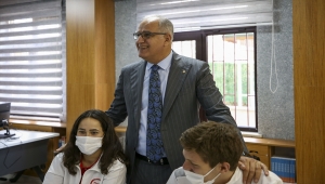 Ankara TVF Spor Lisesi'nde yapımı tamamlanan kütüphane törenle açıldı