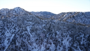 Antalya'nın sahilleri ile karlı zirvesi havadan görüntülendi