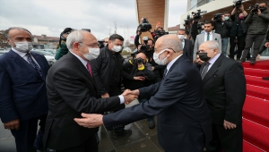 CHP Genel Başkanı Kılıçdaroğlu, Saadet Partisi Genel Başkanı Karamollaoğlu'nu ziyaret etti