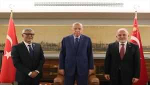 Cumhurbaşkanı Erdoğan Kızılay Başkanı Kınık ve IFRC Genel Sekreteri Chapagain'i kabul etti