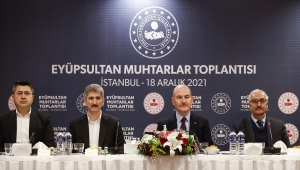 İçişleri Bakanı Süleyman Soylu, Eyüpsultan'da muhtarlarla buluştu