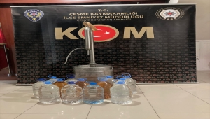 İzmir'de sahte içki operasyonunda 1 zanlı gözaltına alındı