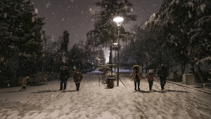 Kar yağışının ardından başkent beyaza büründü