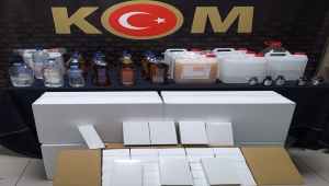 Karaman'da sahte içki operasyonunda 7 zanlı yakalandı