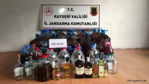 Kayseri'de 510 litre kaçak içki ele geçirildi