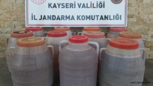 Kayseri'de 550 Litre kaçak şarap ele geçirildi
