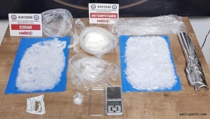 Kayseri Talas'ta 2 torbacı, 2 kullanıcı yakalandı