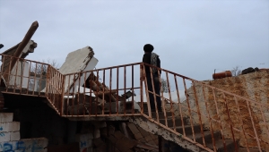 Kilis'te sağanak nedeniyle bir ev çöktü