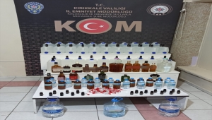Kırıkkale'de 200 litreye yakın etil alkol ve sahte içki ele geçirildi