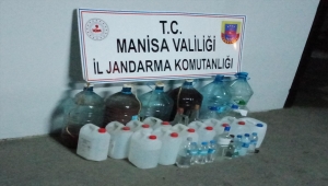 Manisa'da 160 litre kaçak içki ele geçirildi
