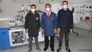 Maske üretim makinesinin bozulmasından bıkan öğrenciler yenisini yaptı