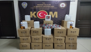Mersin'de 5 bin 379 litre etil alkol ele geçirilmesiyle ilgili 4 kişi tutuklandı