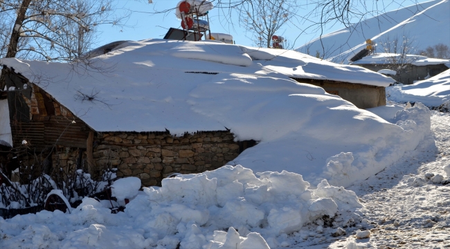 Muş'ta karla kaplanan köylerde vatandaşların zorlu yaşamı