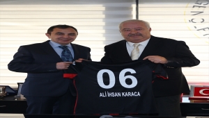 PTT Spor Kulübü Başkanı Karaca'dan Gençlerbirliği Başkanı Akdaş'a ziyaret