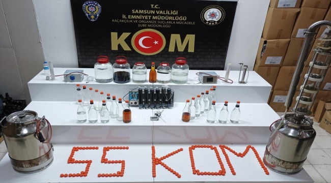 Samsun'da sahte içki ürettiği iddiasıyla bir kişi yakalandı