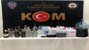 Sivas'ta kaçak içki operasyonu düzenlendi