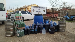 Tekirdağ'da 480 litre sahte içki ele geçirildi