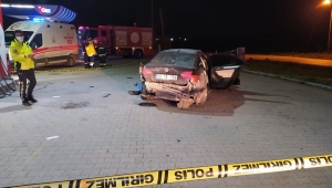 Tekirdağ'da devrilen otomobilin sürücüsü yaşamını yitirdi