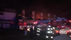 Trabzon'da çay fabrikasında yangın çıktı