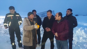 Amasya'da karda mahsur kalan baba ve kızı kurtarıldı