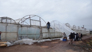 Antalya'nın Kumluca ilçesinde hortumlar seralara zarar verdi