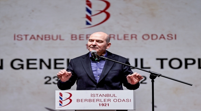 Bakan Soylu, İstanbul Berberler Odası Olağan Genel Kurulu'nda konuştu: