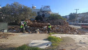 Bodrum'da çöken asırlık su sarnıcının onarılması için çalışma başlatıldı