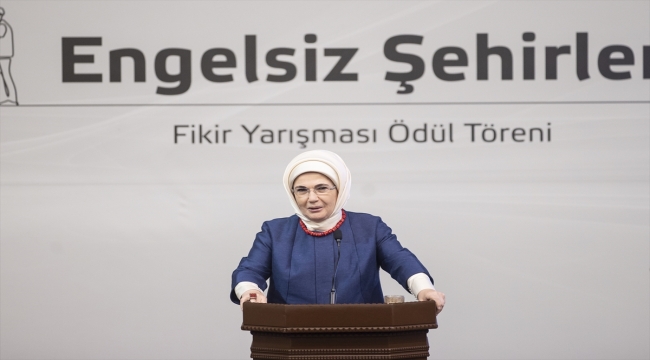 Emine Erdoğan, Engelsiz Şehirler Fikir ve Proje Yarışması Ödül Töreni'nde konuştu: 