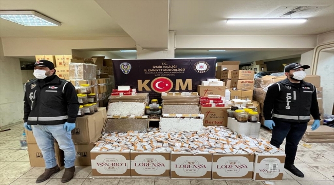 İzmir'de tütün kaçakçılığı operasyonunda 2 şüpheli tutuklandı