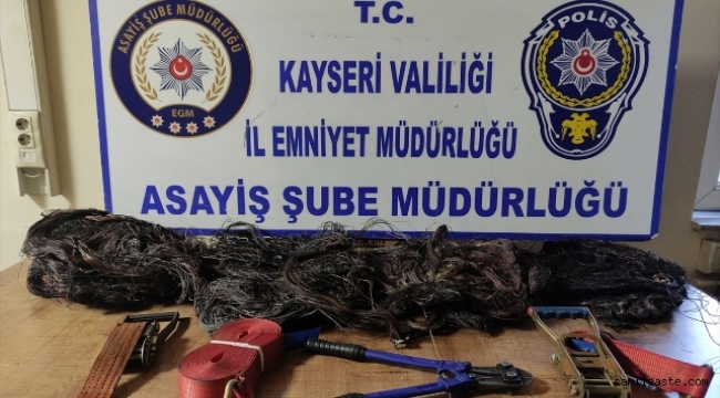 Kayseri'de kablo hırsızları yakalandı